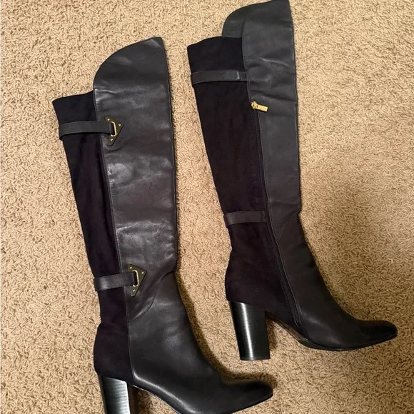Isola Black Knee-High Boots size 10 - Picture 2 of 5